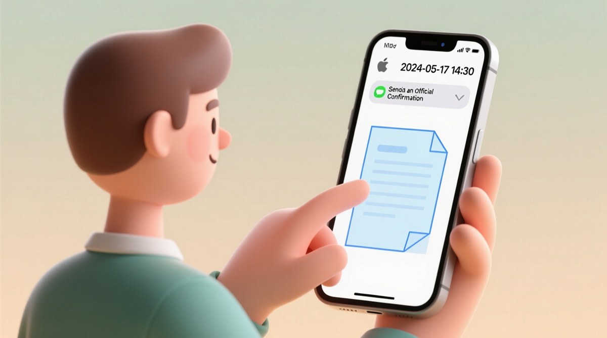 해지 의사표시의 서면 증빙과 일자 확정을 상징하는 설명용 일러스트 예시